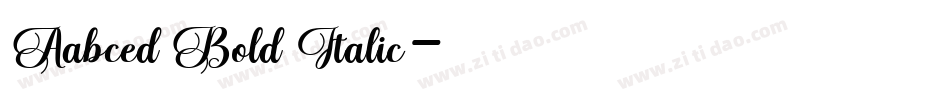 Aabced Bold Italic字体转换